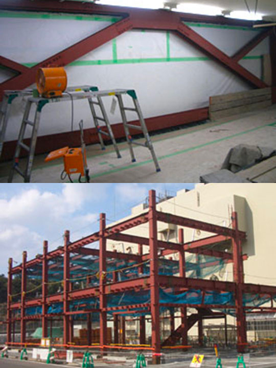 鉄骨建方工事